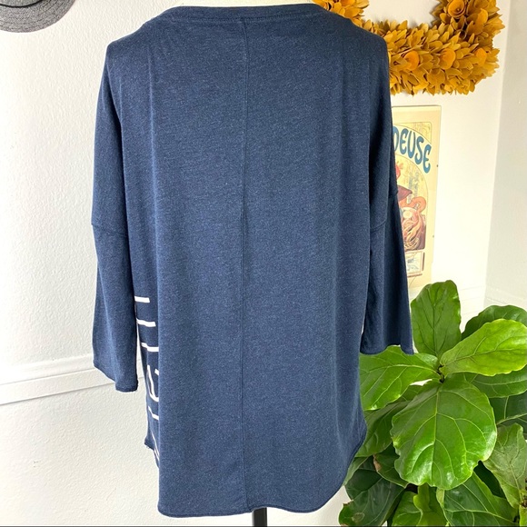 ✨4🛒 $20 ✨ Calvin Klein Navy Logo Tee M Performance shirt top front logo graphic - Picture 4 of 9